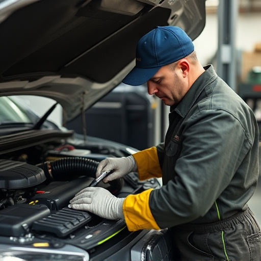 auto technician working
