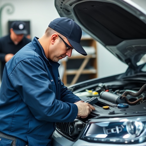 auto technician working