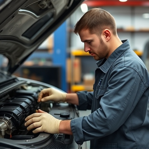 auto technician working