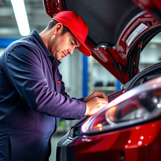 auto technician working