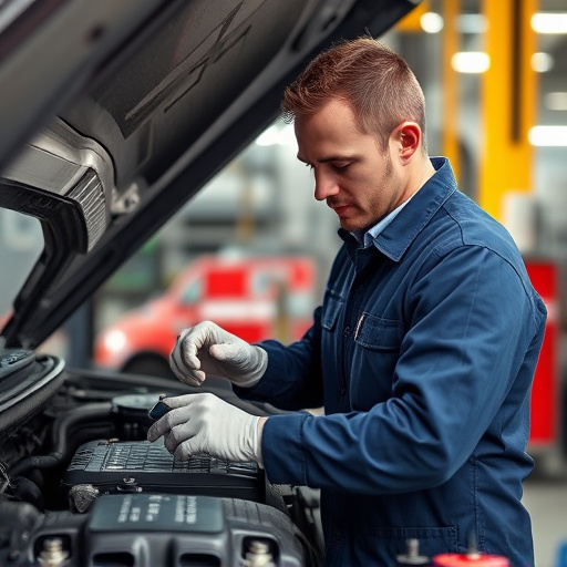 auto technician working