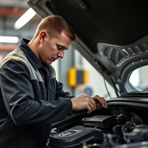 auto technician working