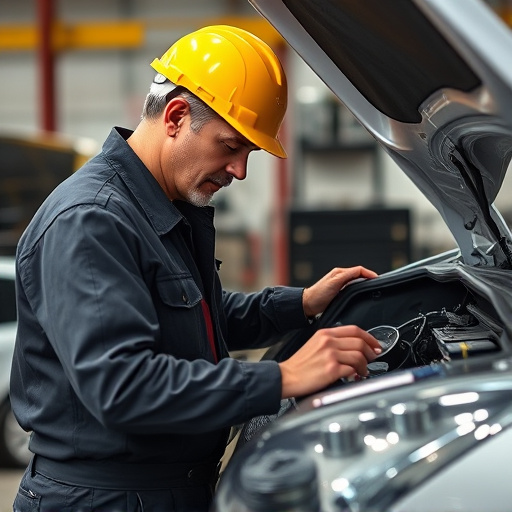 auto technician working