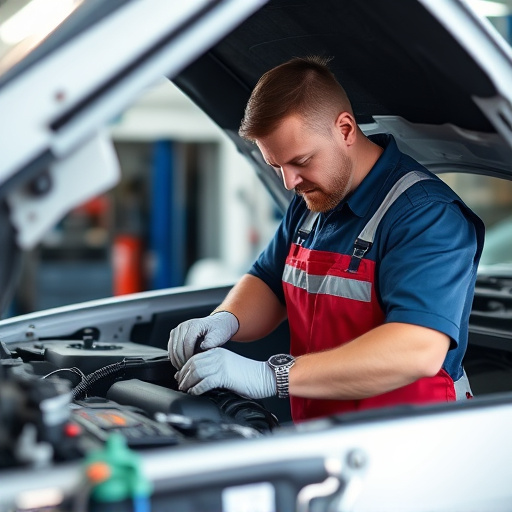 auto technician working