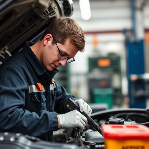 auto technician working