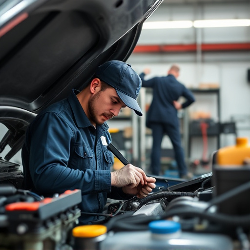 auto technician working