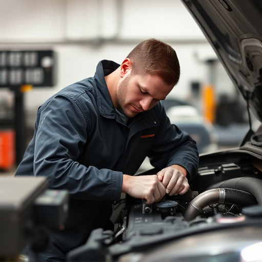 auto technician working