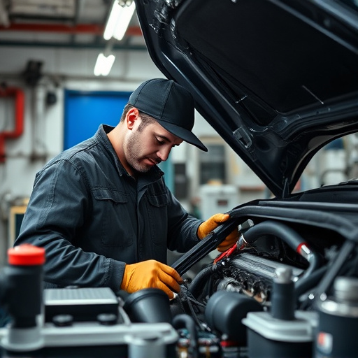 auto technician working