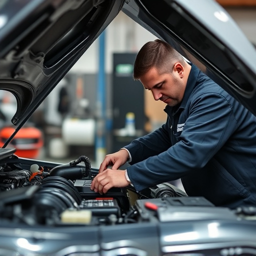 auto technician working