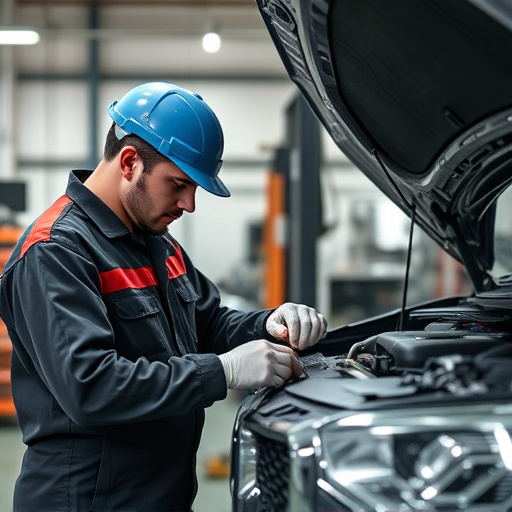 auto technician working