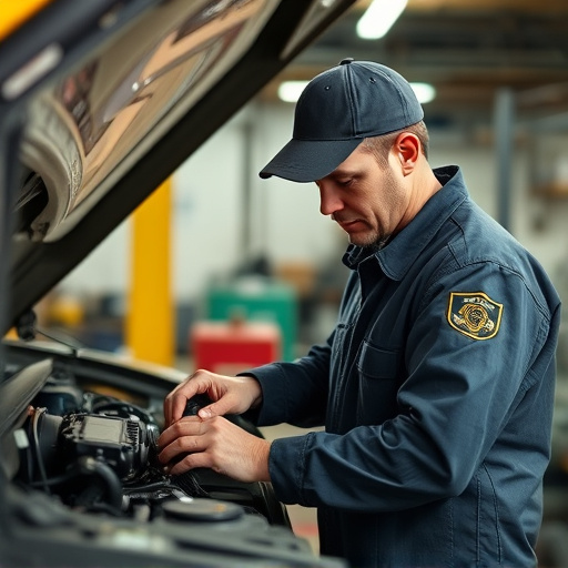 auto technician working