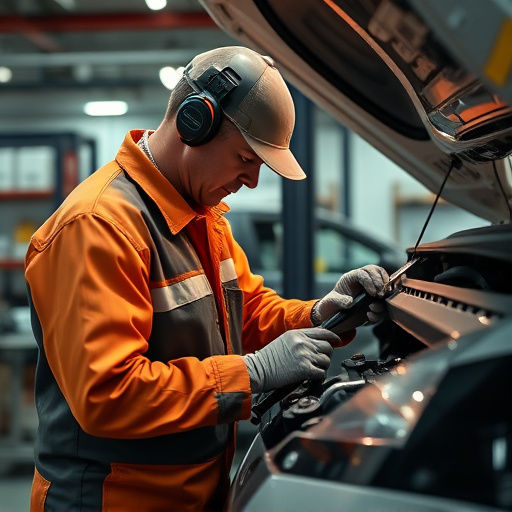 auto technician working