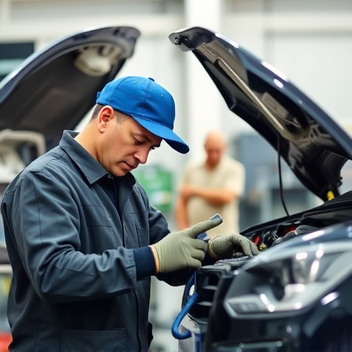 auto technician working