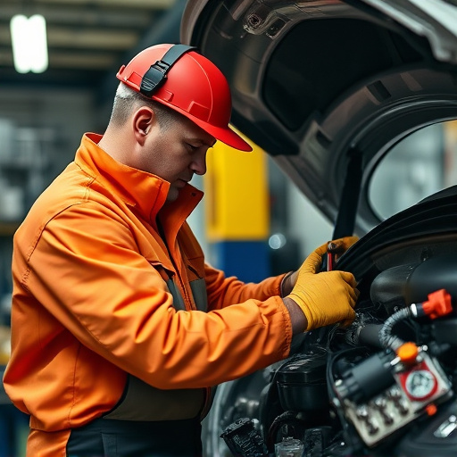 auto technician working