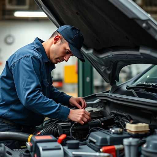auto technician working