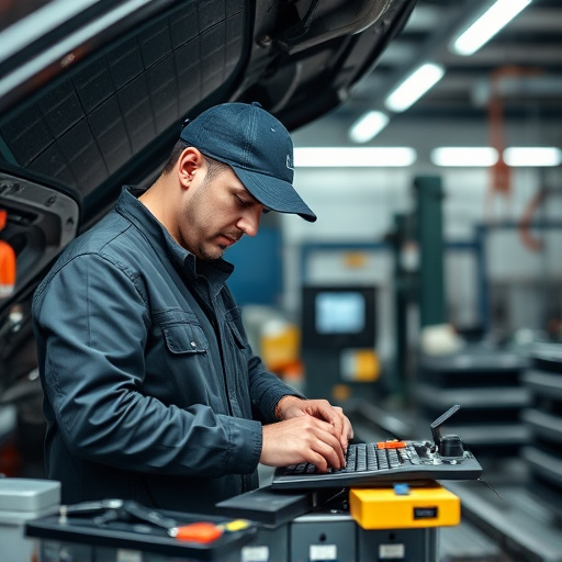 auto technician working