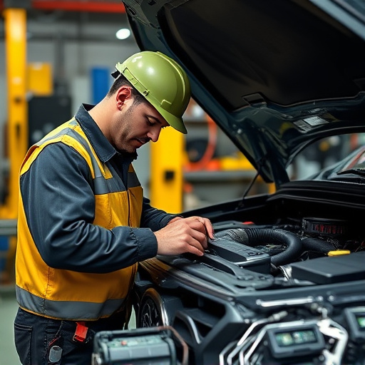 auto technician working