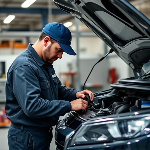 auto technician working