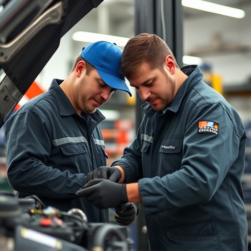 auto technician working