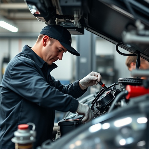 auto technician working