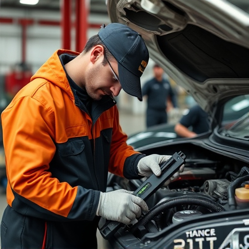auto technician working