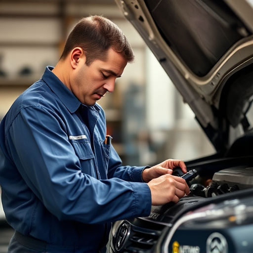 auto technician working