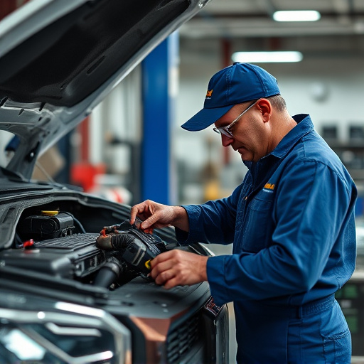 auto technician working