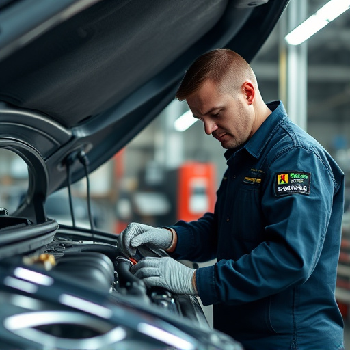 auto technician working
