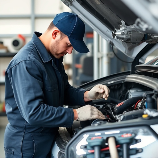 auto technician working