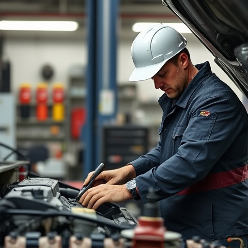 auto technician working