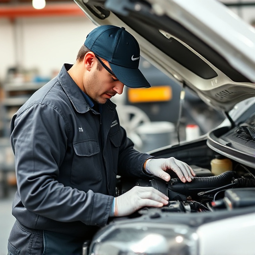 auto technician working