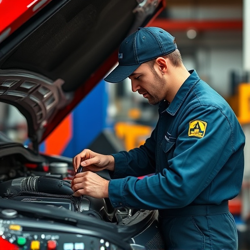 auto technician working