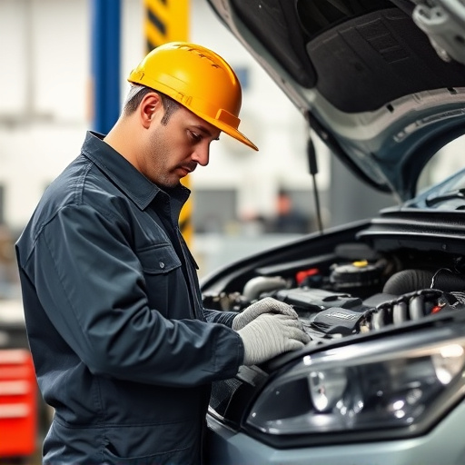 auto technician working