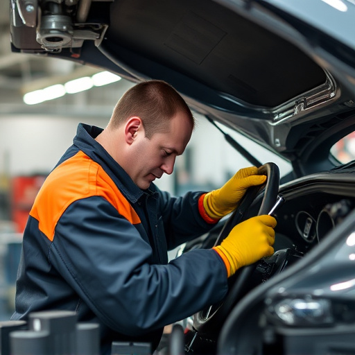 auto technician working