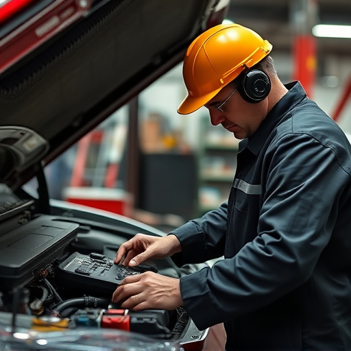 auto technician working
