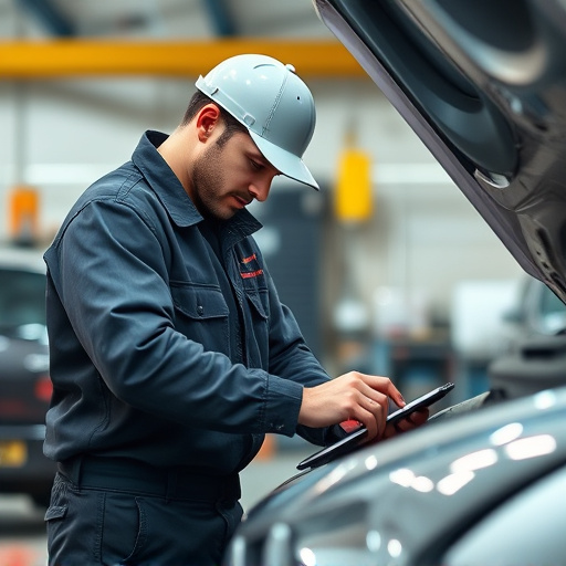 auto technician working