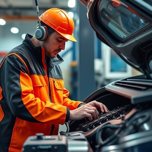 auto technician working