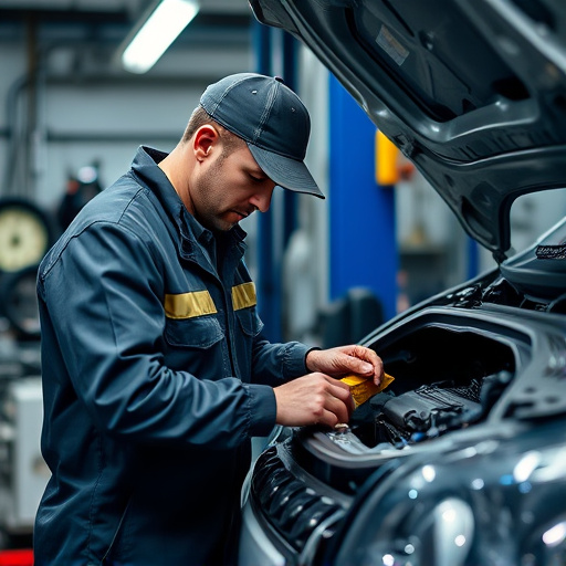 auto technician working