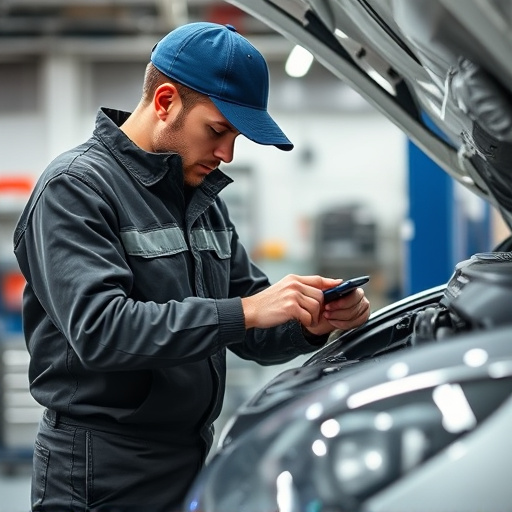 auto technician working