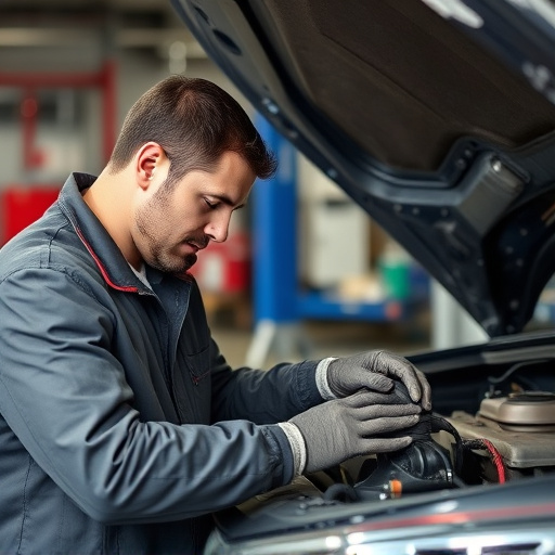 auto technician working