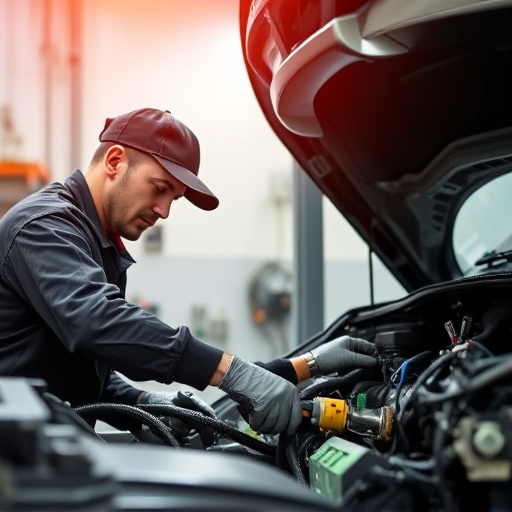 auto technician working