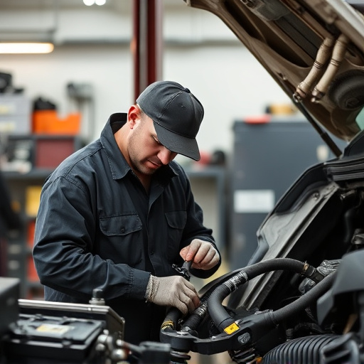 auto technician working