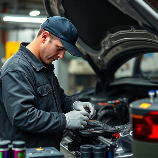 auto technician working