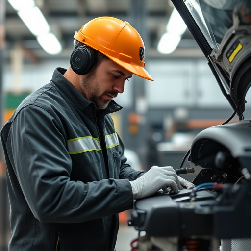 auto technician working