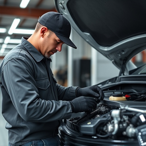 auto technician working