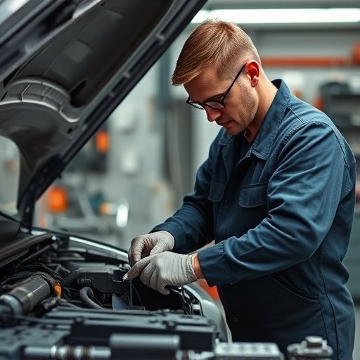auto technician working