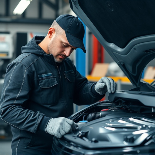 auto technician working
