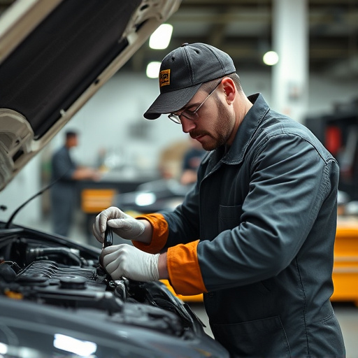 auto technician working