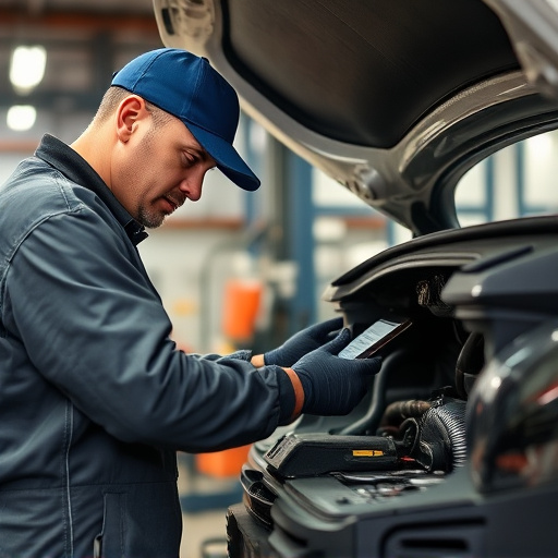 auto technician working