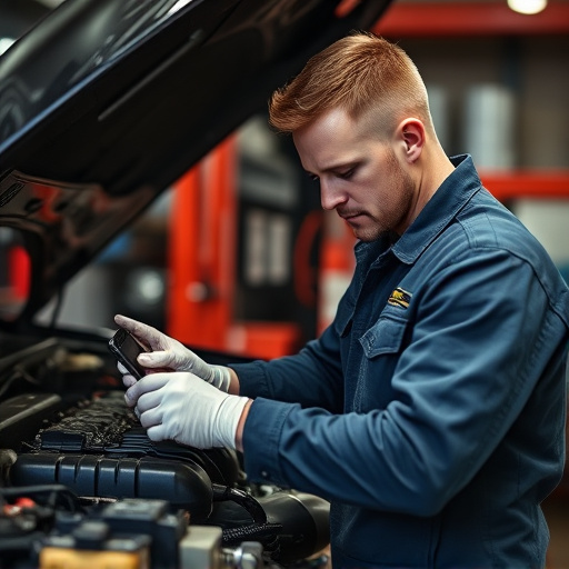 auto technician working